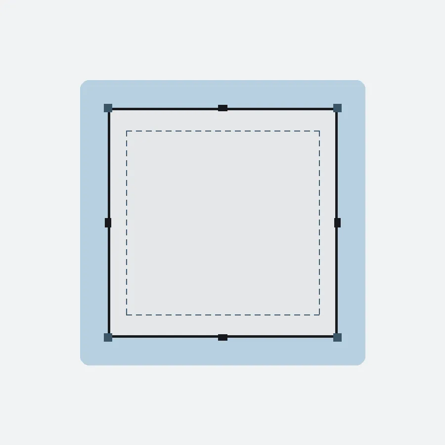 Close detail of crop-frame geometry used as the screenshot mark.
